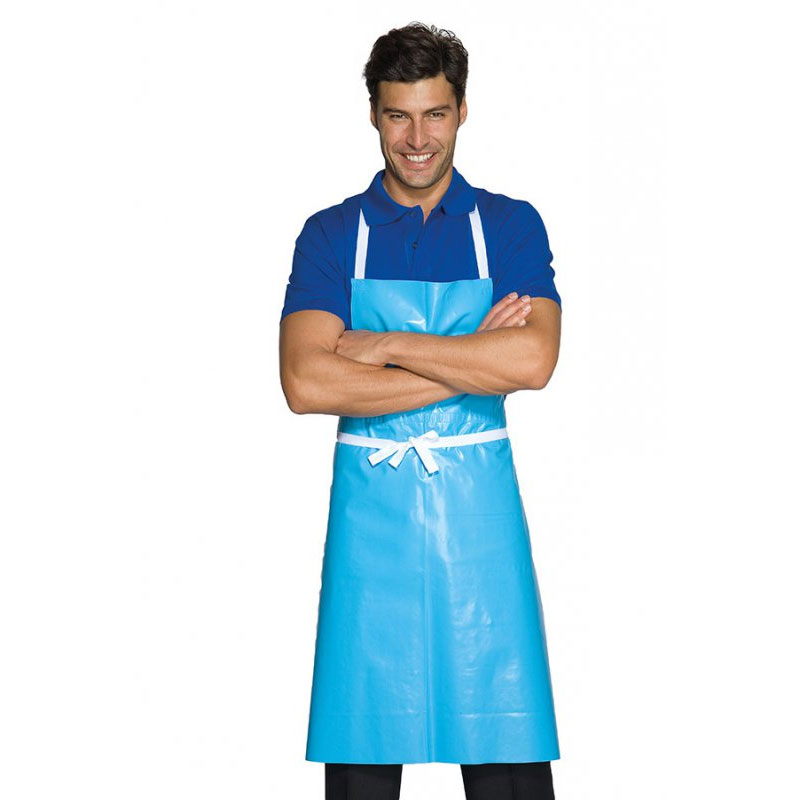 Casolaro Hotellerie Spa Waxed blue apron with bib Casolaro Hotellerie SpA
