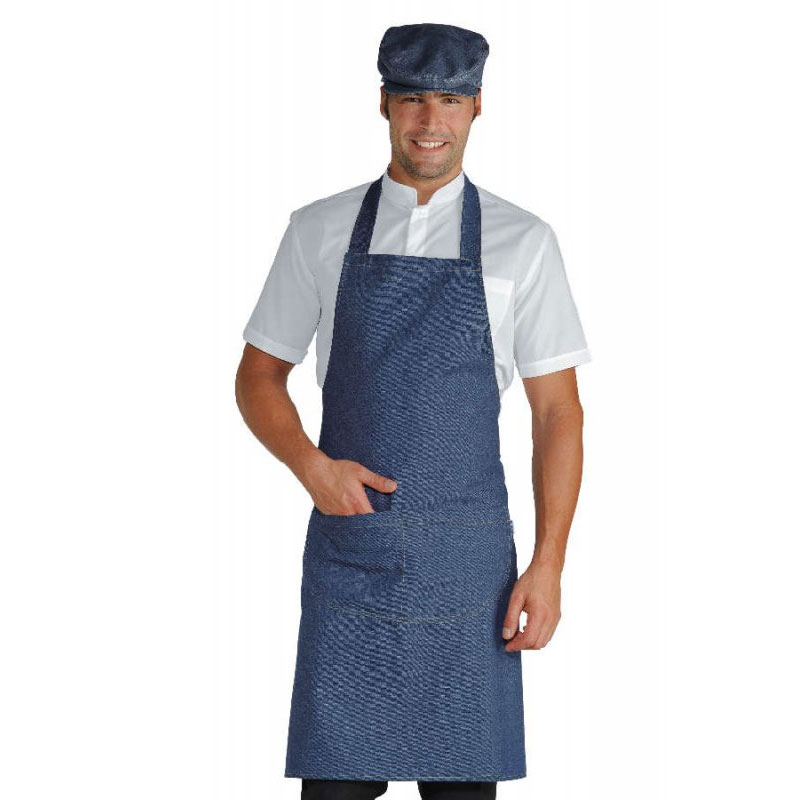 Casolaro Hotellerie Spa Cotton jeans apron with bib Casolaro Hotellerie SpA