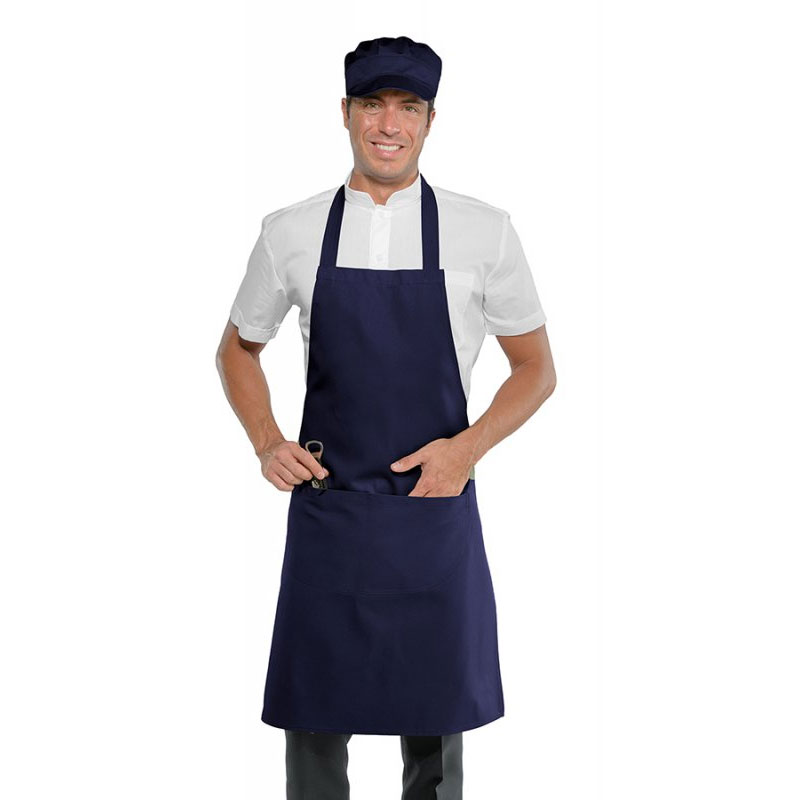 Casolaro Hotellerie Spa Blue apron with bib and pocket Casolaro Hotellerie SpA