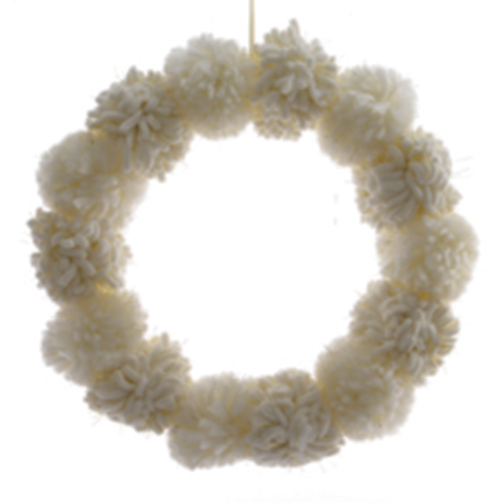 Casolaro Hotellerie Spa Wool pompons wreath Casolaro Hotellerie SpA