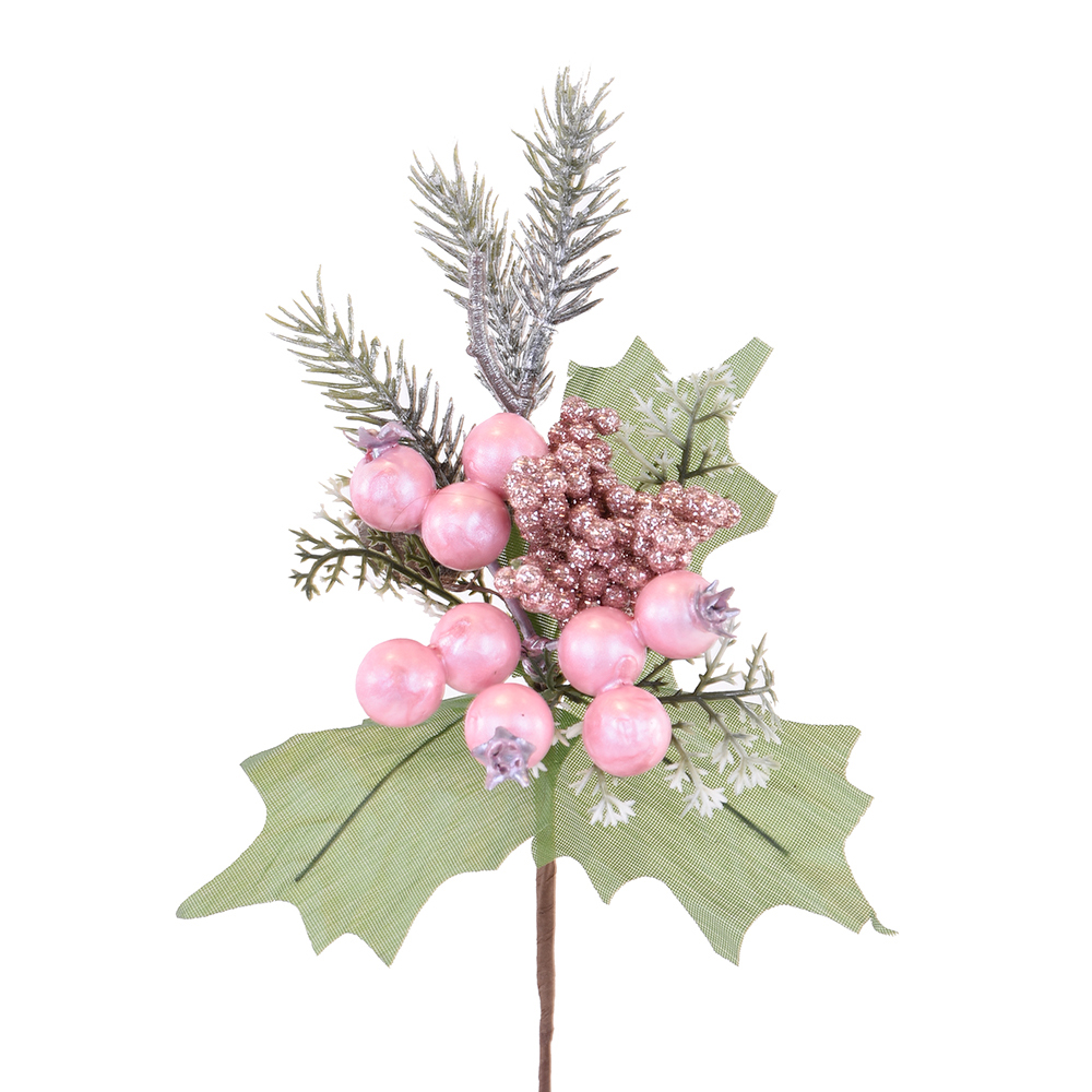 Casolaro Hotellerie Spa Set of 6 pink berry picks cm 22 Casolaro Hotellerie SpA