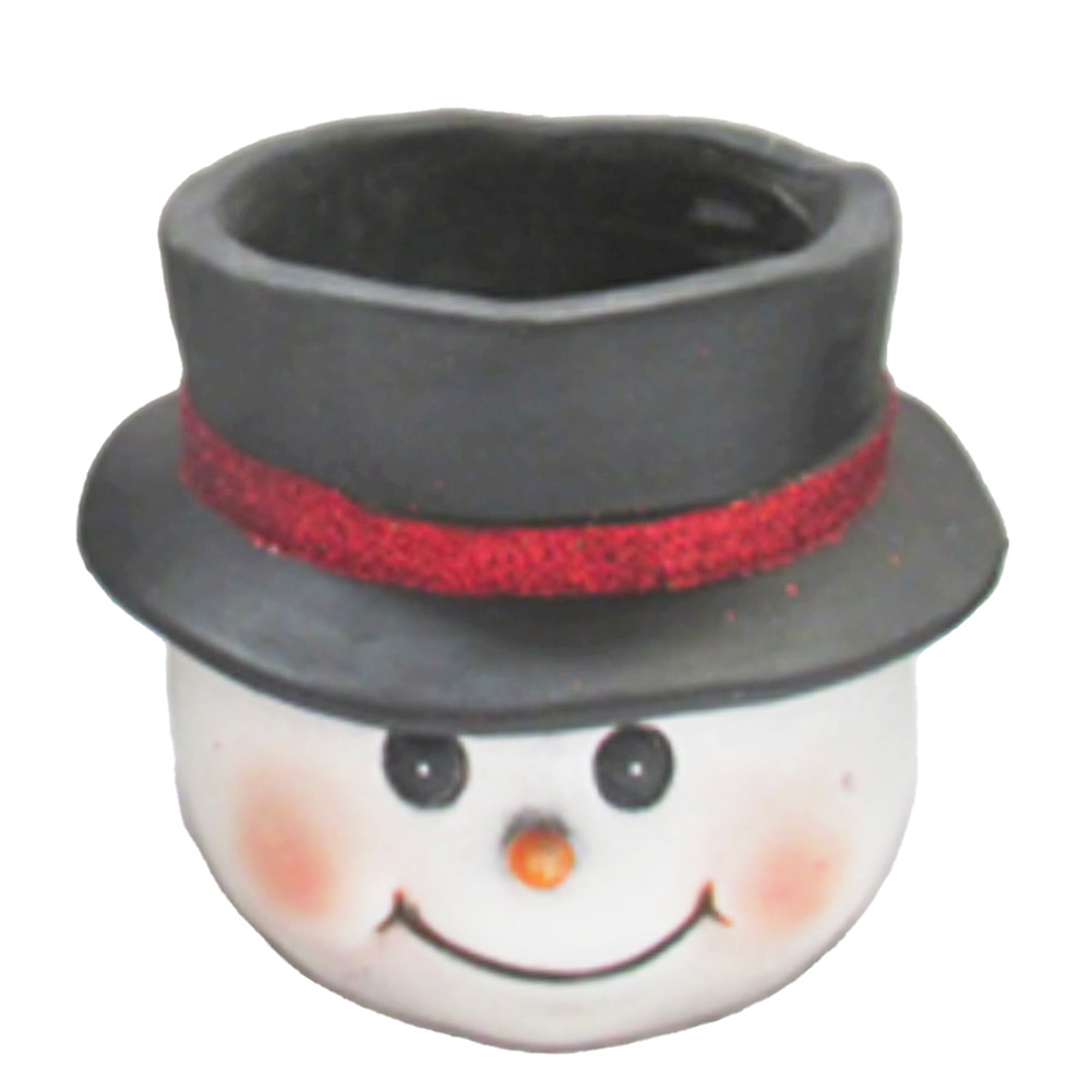 Casolaro Hotellerie Spa Cement snowman face vase cm 11,8h Casolaro Hotellerie SpA