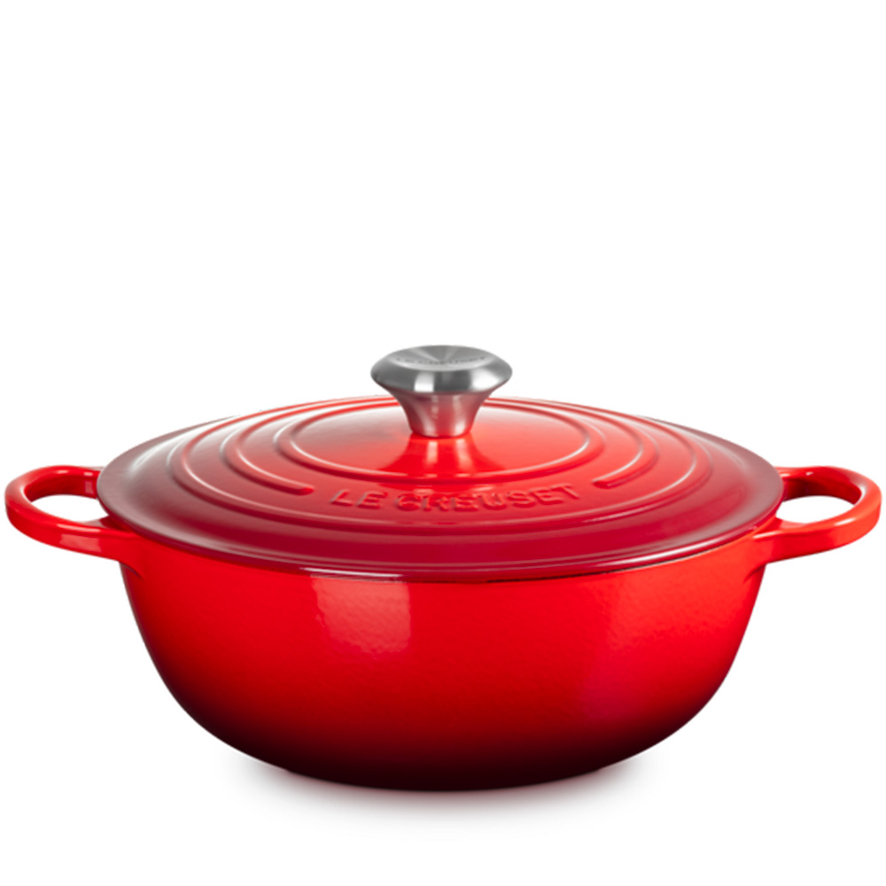 Casolaro Hotellerie Spa Cherry Enameled Cast Iron Marmitta Casserole Le Creuset