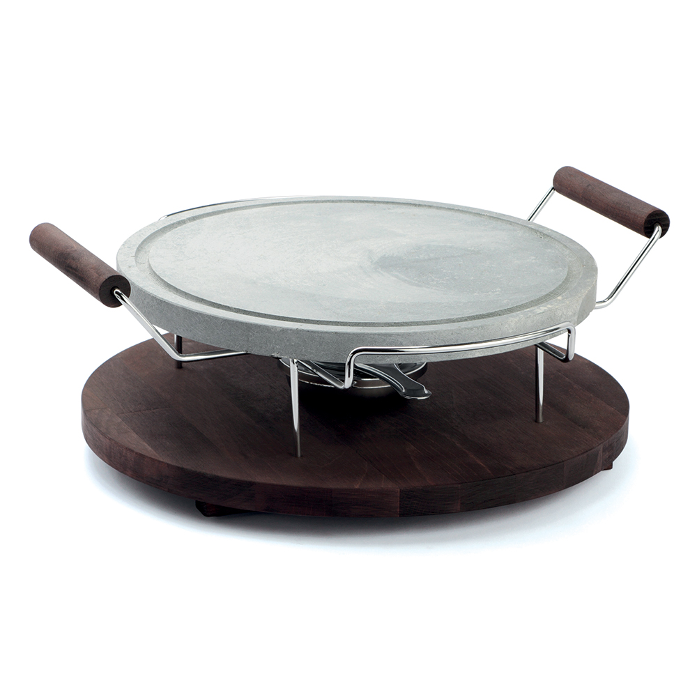 Casolaro Hotellerie Spa Round soapstone with stand and stove Casolaro Hotellerie SpA