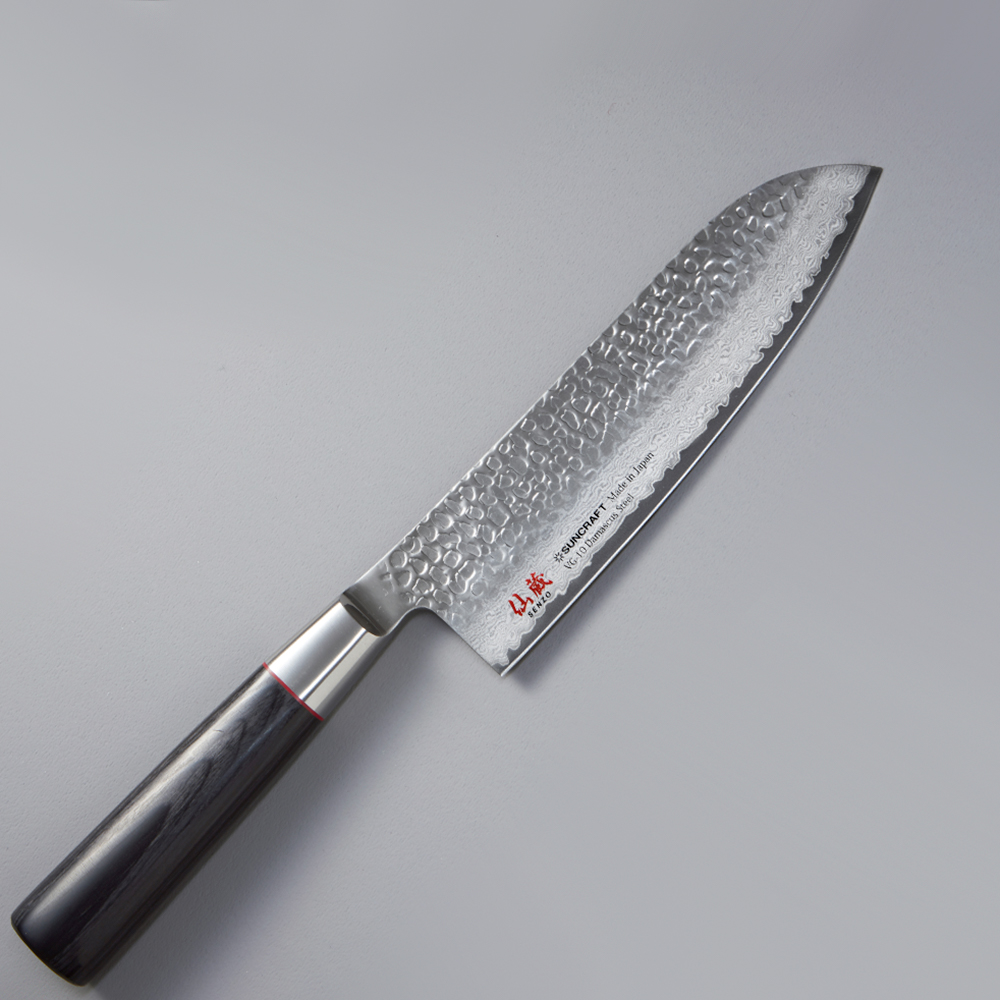 Casolaro Hotellerie Spa Santoku knife with hammered blade 17 cm Casolaro Hotellerie SpA