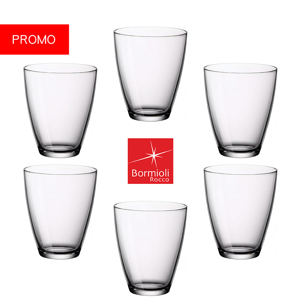 Casolaro Hotellerie Spa Set of 6 Zeno Sama glasses Bormioli Rocco
