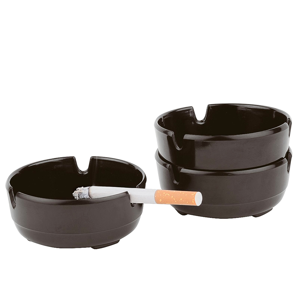 Casolaro Hotellerie Spa Set of 3 black ashtrays Casolaro Hotellerie SpA