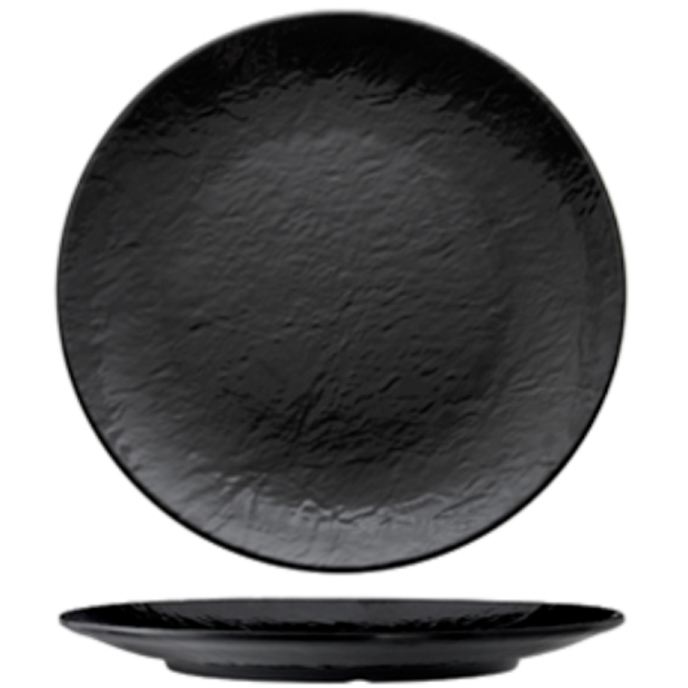 Casolaro Hotellerie Spa Black melamine round tray Casolaro Hotellerie SpA