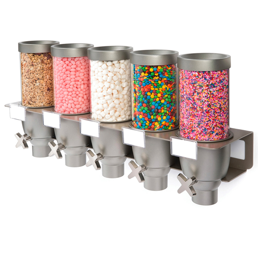 Casolaro Hotellerie Spa Wall cereal dispenser with five containers Rosseto