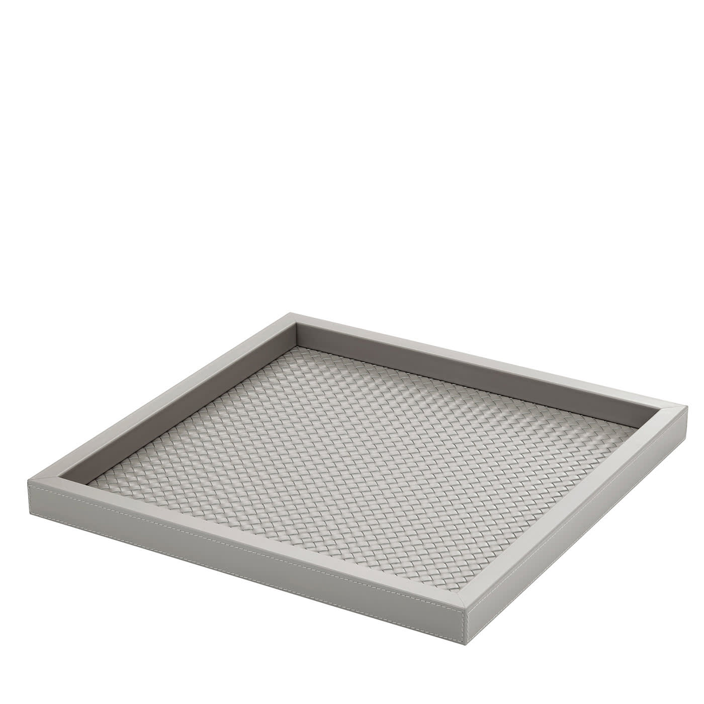 Vassoio quadrato grande Febe intrecciato a mano