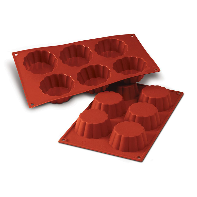 Casolaro Hotellerie Spa 6 Briochette mold in silicone Silikomart