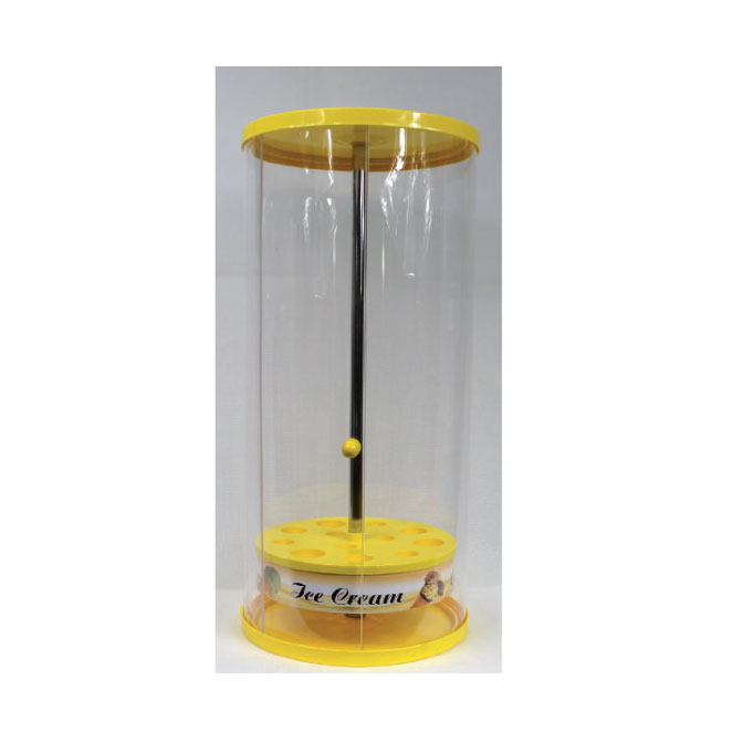 Casolaro Hotellerie Spa Ice cream Cone holder in plexiglass and yellow sides Casolaro Hotellerie SpA