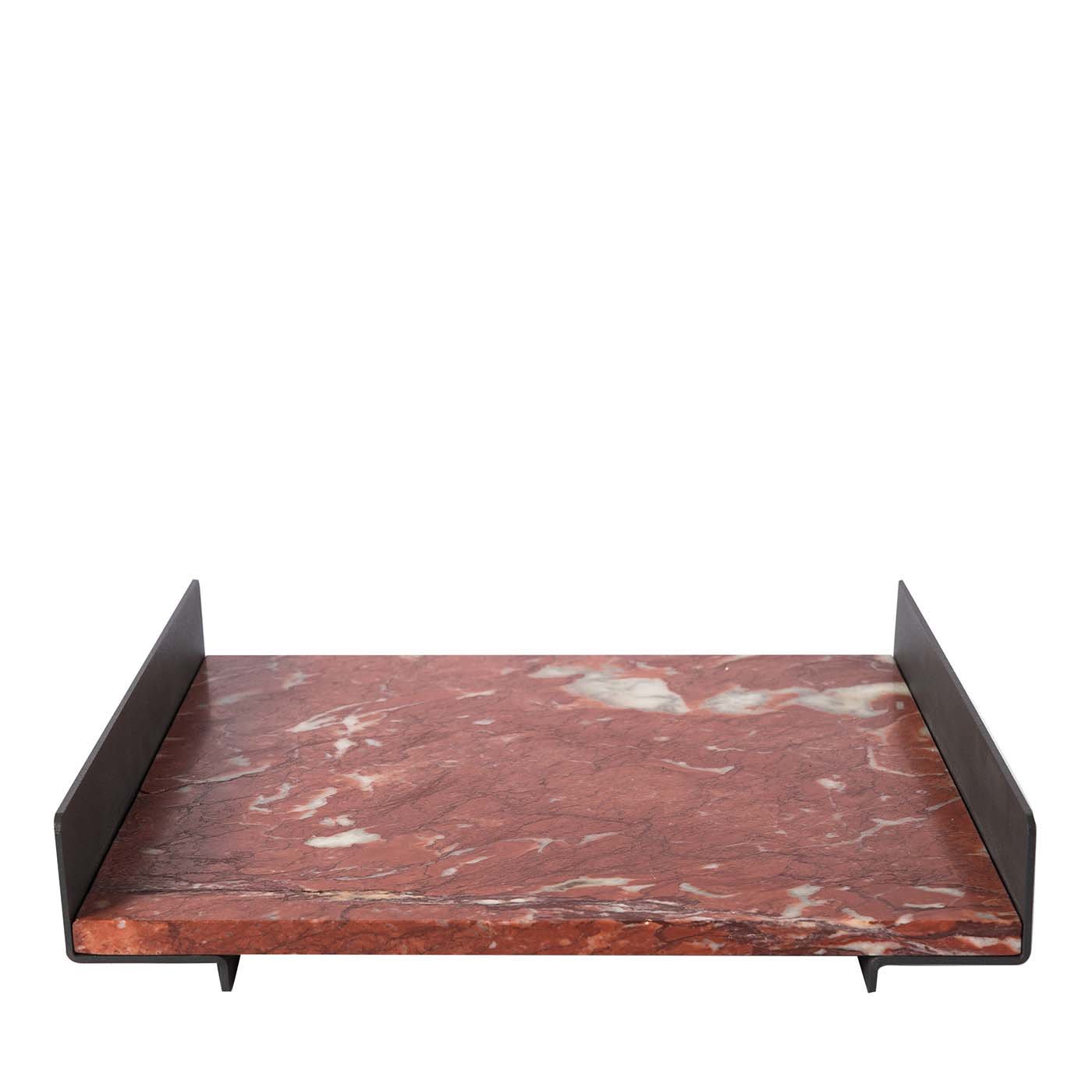 Vassoio Pietra L03 in marmo Rosso Francia di Pietro Lissoni