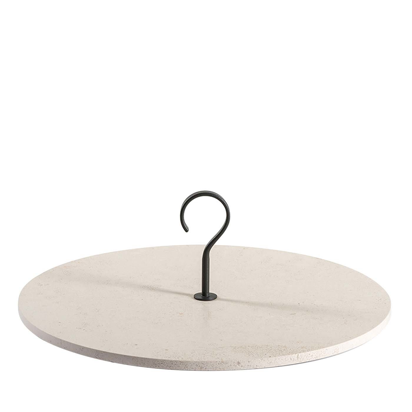 Vassoio Pietra L12 in marmo Crema d'Orcia di Piero Lissoni