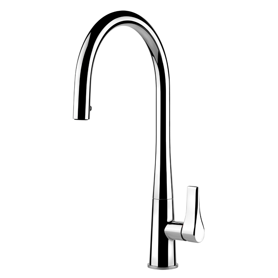 PROTON Miscelatore lavello girevole con doccetta estraibile monogetto-17153#031