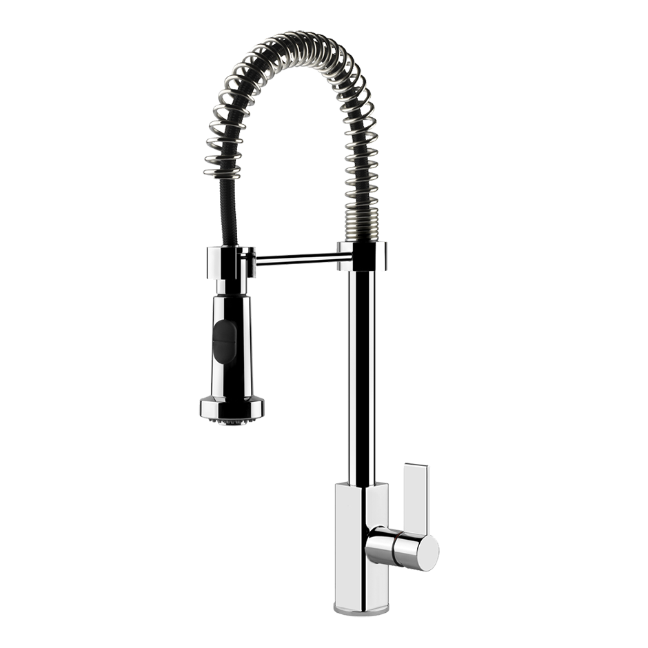 MONACO Miscelatore semi-pro lavello girevole con doccetta estraibile doppio getto-17157#031