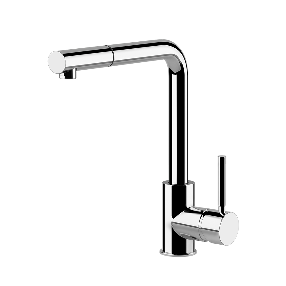 NEUTRON Miscelatore monocomando girevole con doccetta monogetto-17169#031