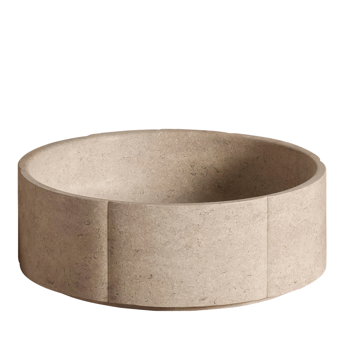 Lavabo da piano in marmo beige rotondo Sartoriale