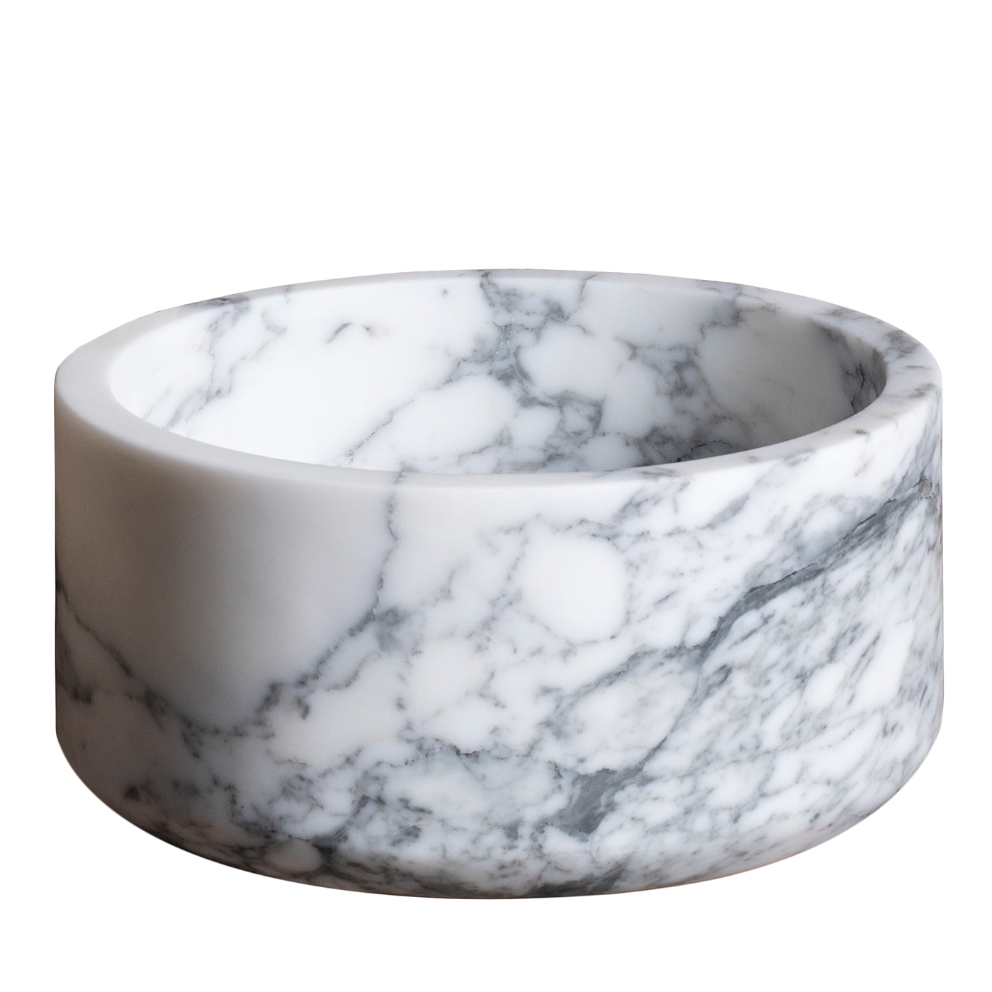 Lavabo in marmo rotondo a tubo per piano di lavoro