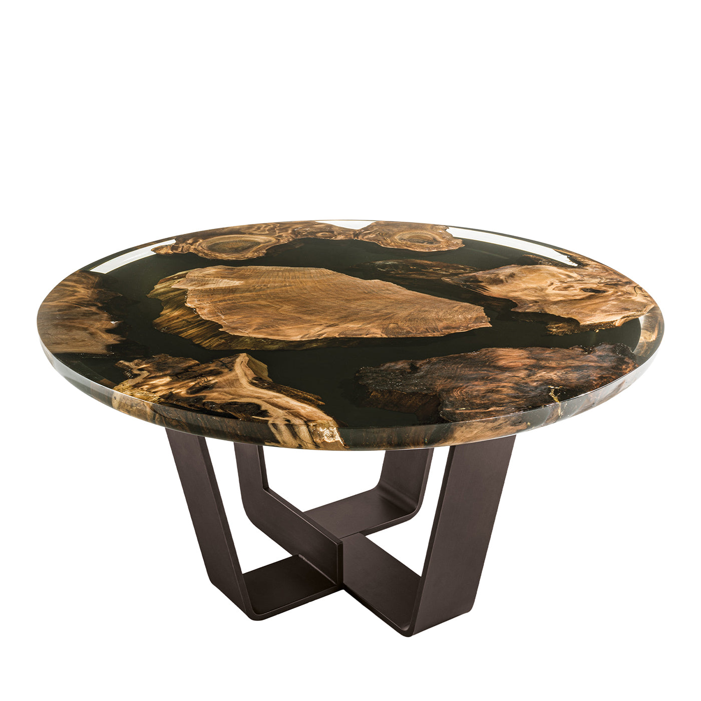 Tavolino rotondo Kohi Kauri di Terry Dwan