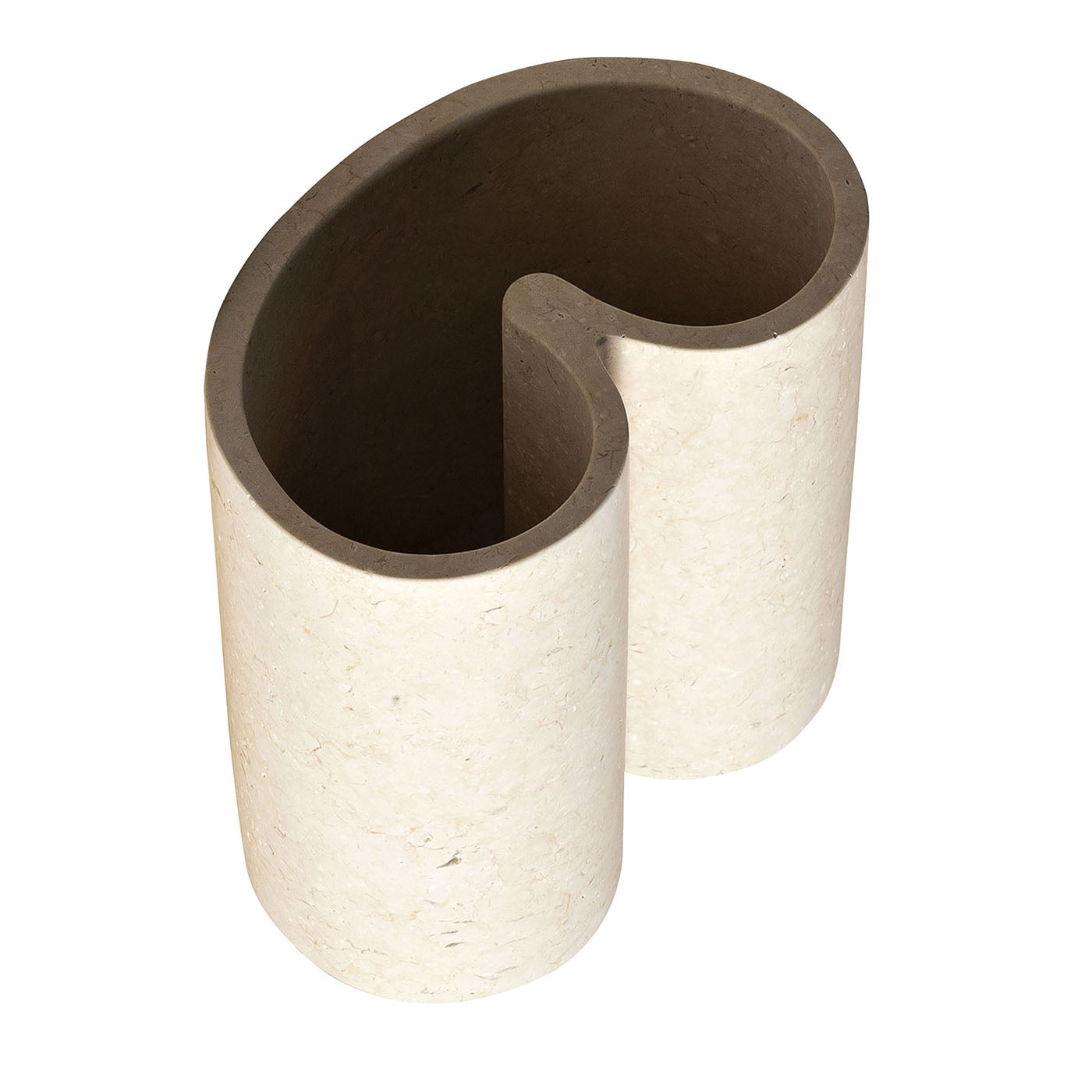 Vaso Decorativo in Marmo Beige Medio Muze