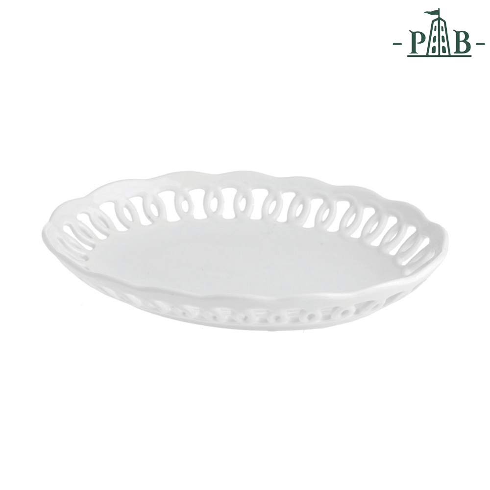 PORCELLANA BIANCA							 							PIATTINO OVALE FIRENZE