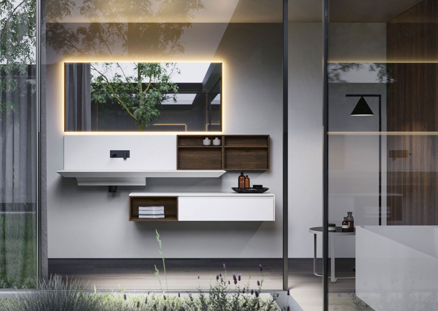 IDEA NYU KIT 03 MOBILE DA BAGNO (LACCATO BIANCO OPACO)-NYU03