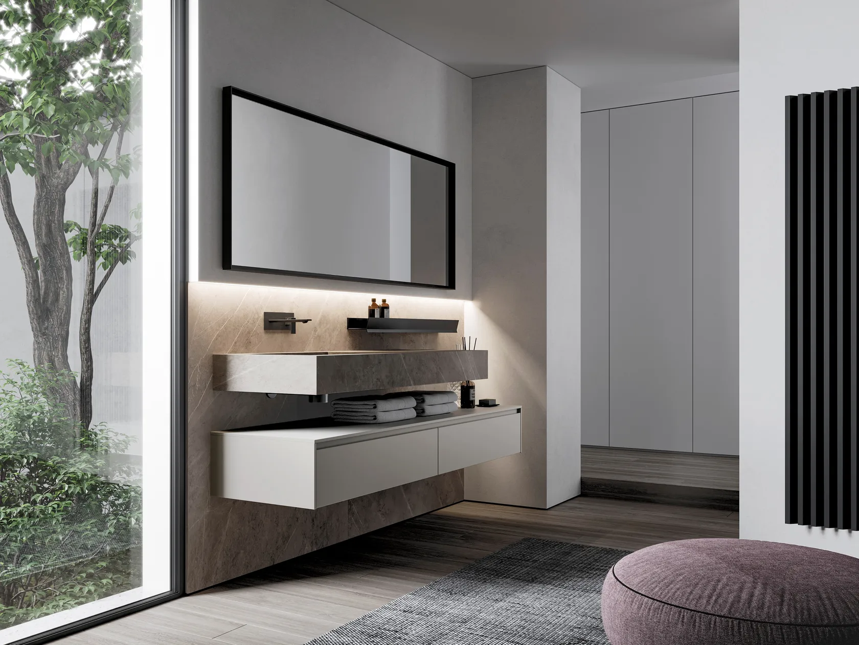 IDEA NYU KIT 13 MOBILE DA BAGNO (FENIX GRIGIO EFASO)-NYU13