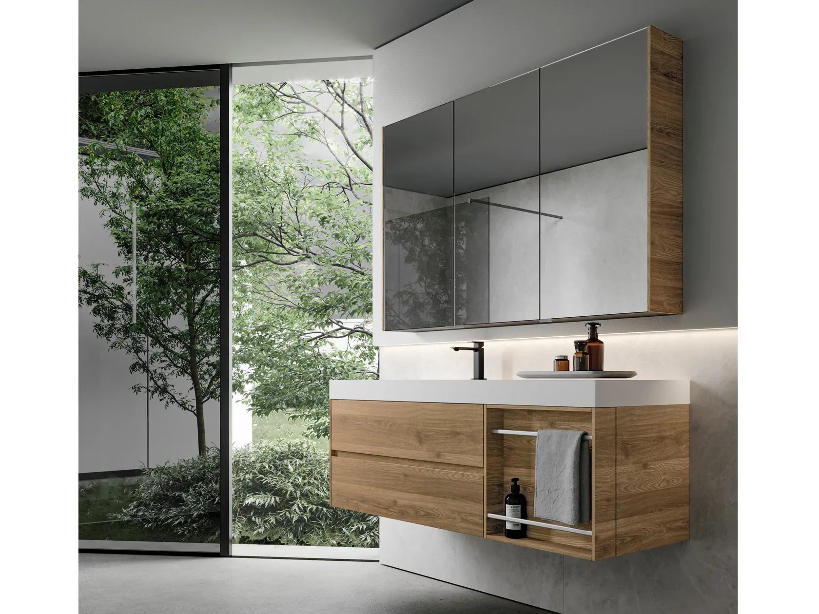 IDEA NYU KIT 14 MOBILE DA BAGNO (LAMINATO UNICOLOR HPL CRICKET)-NYU14