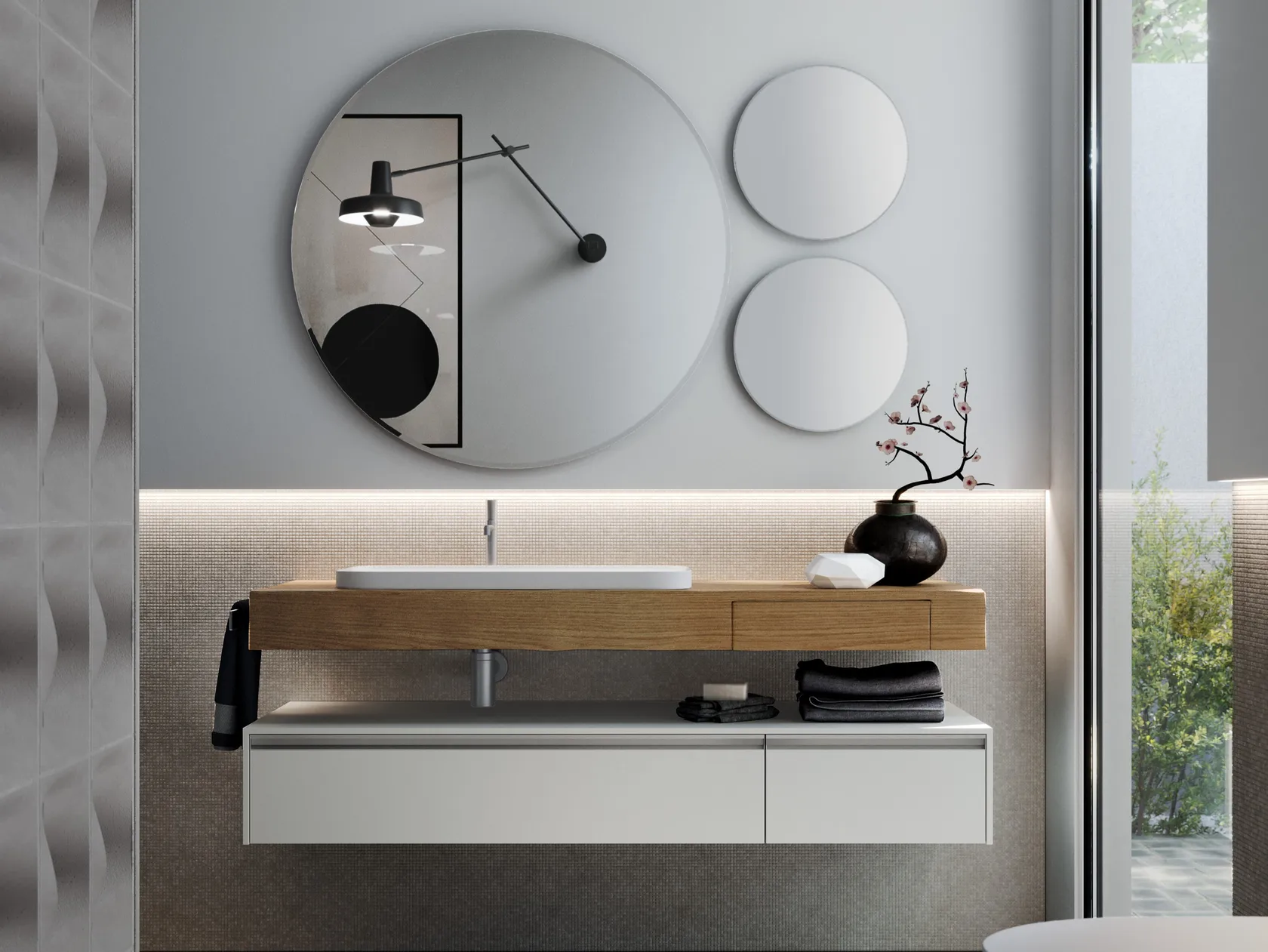 IDEA SENSE KIT 03 MOBILE DA BAGNO (LACCATO BIANCO OPACO)-SENSE03