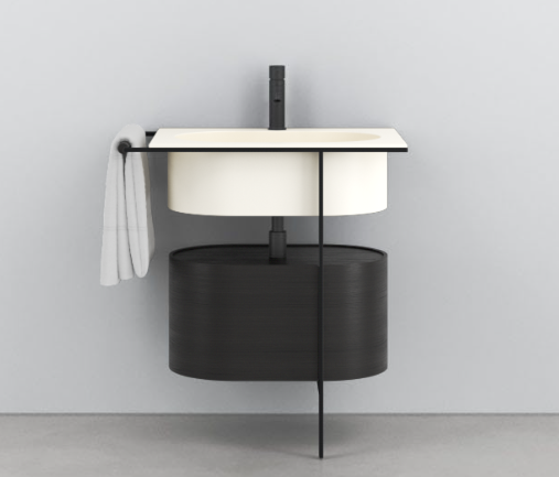 CIELO KYROS con KIT LAVABO - MOBILE - STRUTTURA - PORTASCIUGAMANI-KYROSKIT01