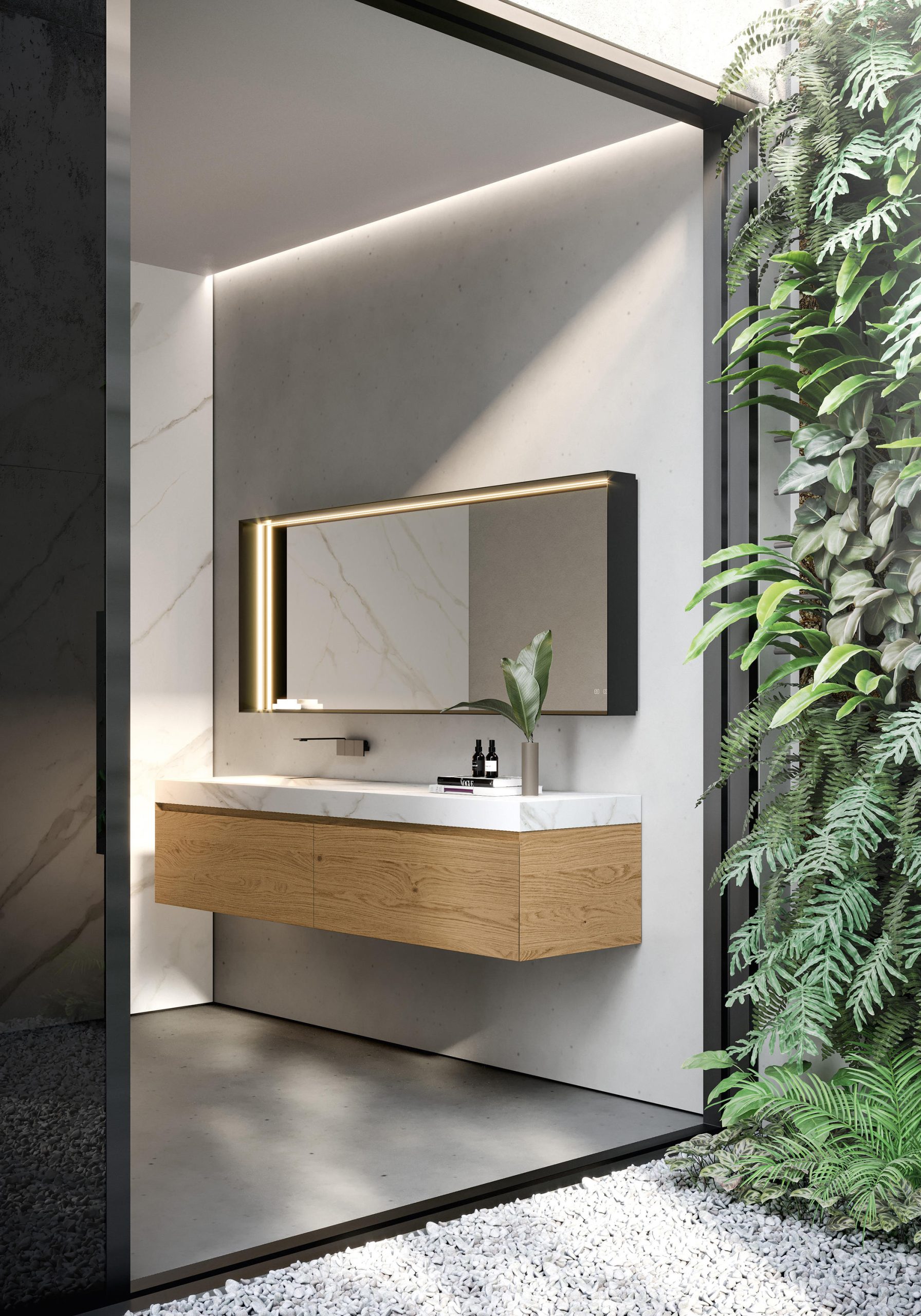 IDEA CUBIK KIT #17 MOBILE DA BAGNO (ROVERE NODI)-CUBIK#17