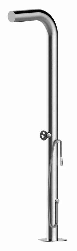 BONGIO ToolS Colonna doccia a pavimento in acciaio con scatola incasso, miscelatore, doccetta, lavapiedi monoacqua.-32131ASNE