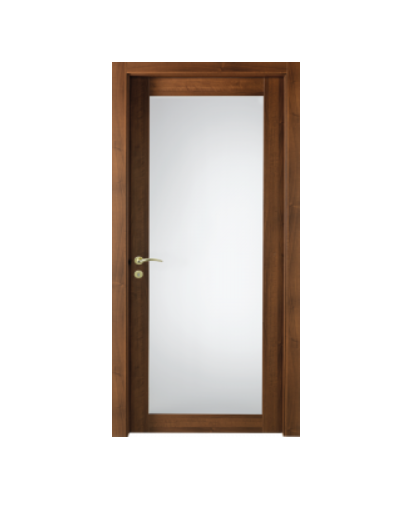 PORTALACASA NOCE NAZIONALE VETRO ( BATTENTE REVERSIBILE )-PORTALACASA153