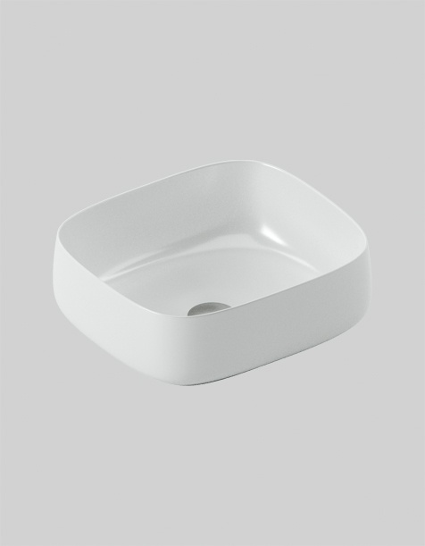 THE.ARTCERAM COGNAC QUADRO LAVABO APPOGGIO 46X41-COL00701;00