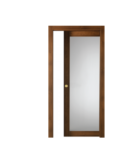 PORTALACASA NOCE NAZIONALE VETRO ( SCORREVOLE A SCOMPARSA )-PORTALACASASS77