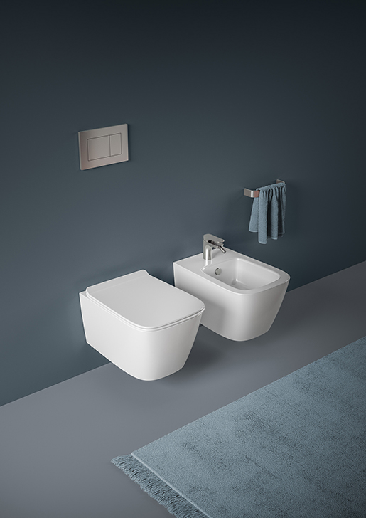 THE.ARTCERAM A16 MINI con kit WC SOSPESO - BIDET SOSPESO-A16MINISOS01;00