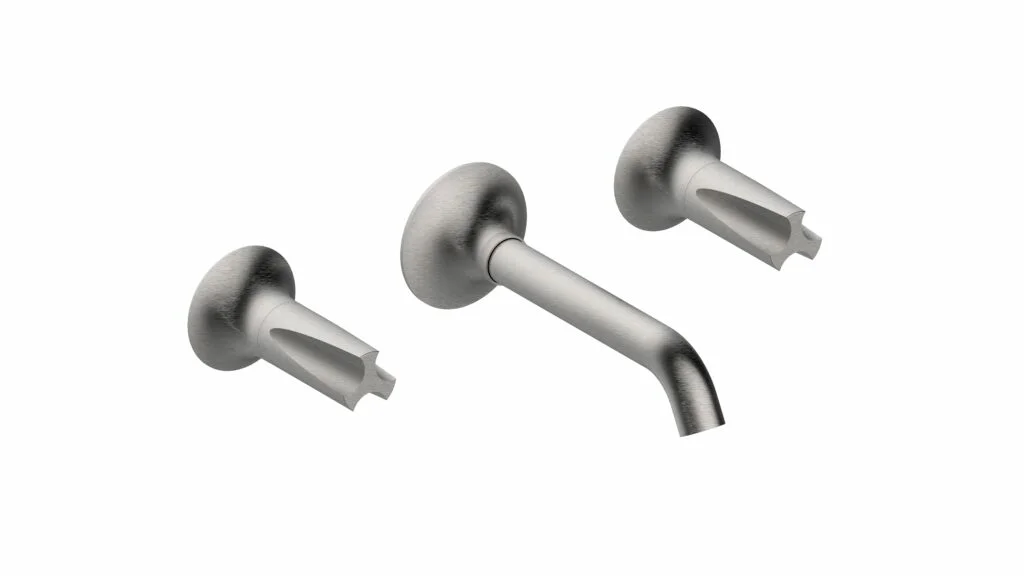 BONGIO ToolS Gruppo lavabo a parete con bocca da 190 mm in acciaio spazzolato 316.-TO540ASAS