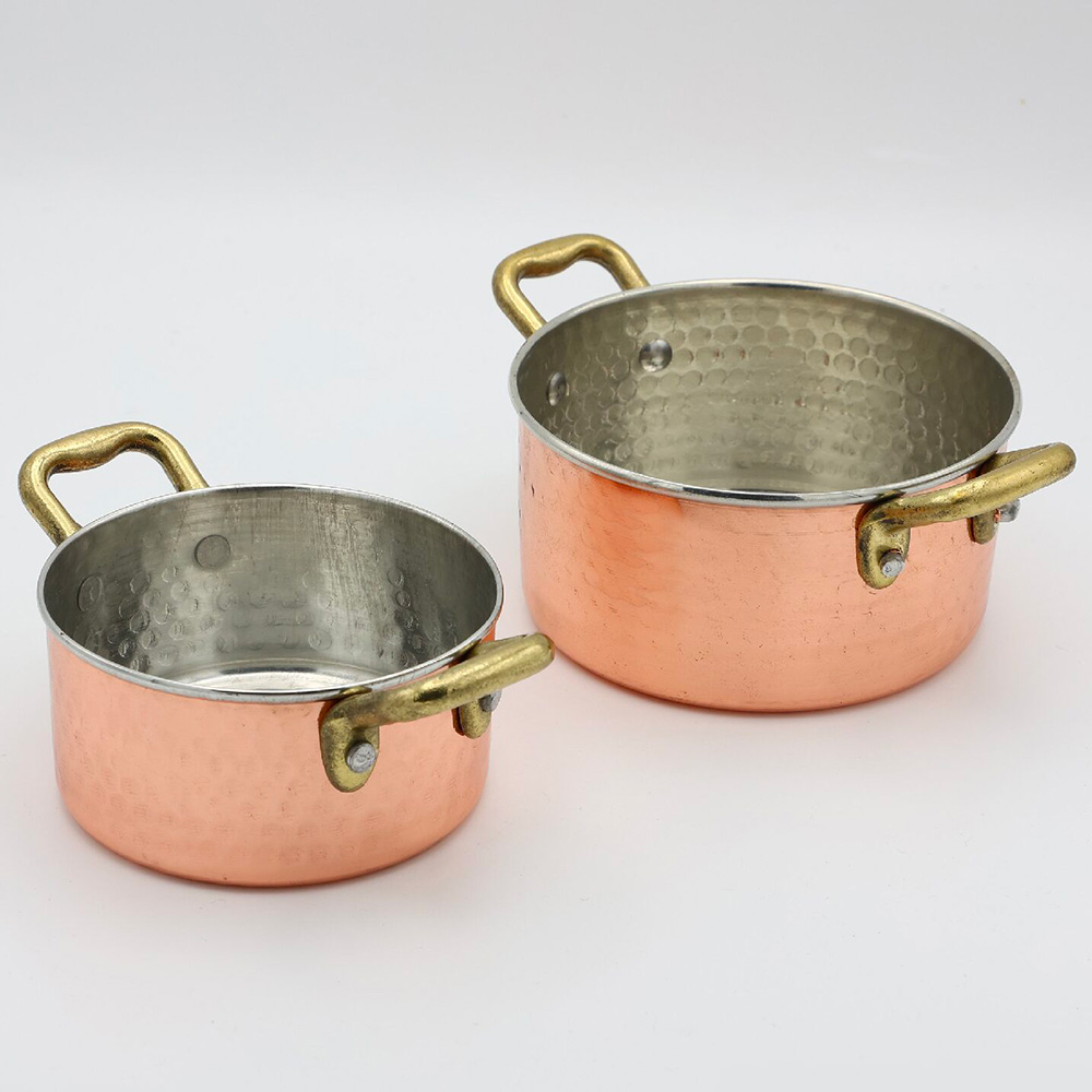 Casolaro Hotellerie Spa Saucepan with 2 tinned copper handles Casolaro Hotellerie SpA
