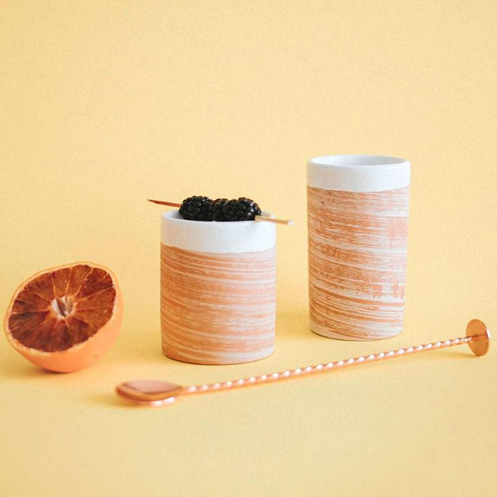 Casolaro Hotellerie Spa Raw earthenware Tiki glass Casolaro Hotellerie SpA