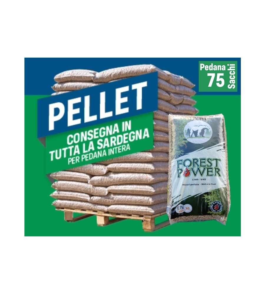 Forest Power Pellet - 75 Sacchi da 15 Kg - Consegna in Sardegna