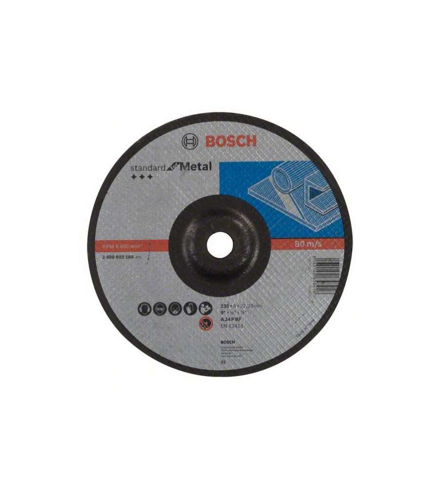 Mola da sbavo a centro depresso 230x6 mm Standard for Metal A 24 P BF Bosch 2608603184