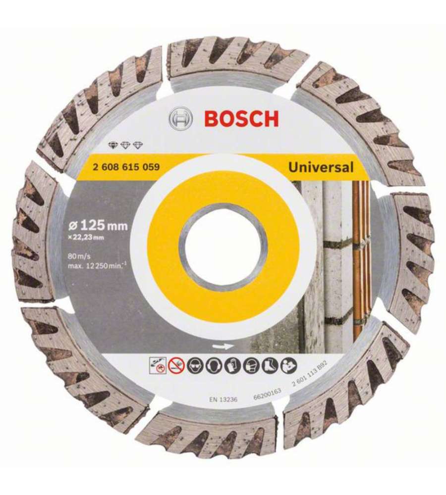 Disco diamantato Diametro 125 mm diam foro 22.23 mm 1 pz Bosch Accessories 2608615059