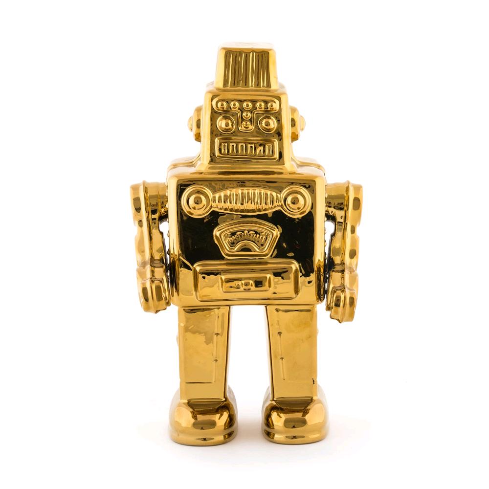 SELETTI IL MIO ROBOT IN PORCELLANA GOLD