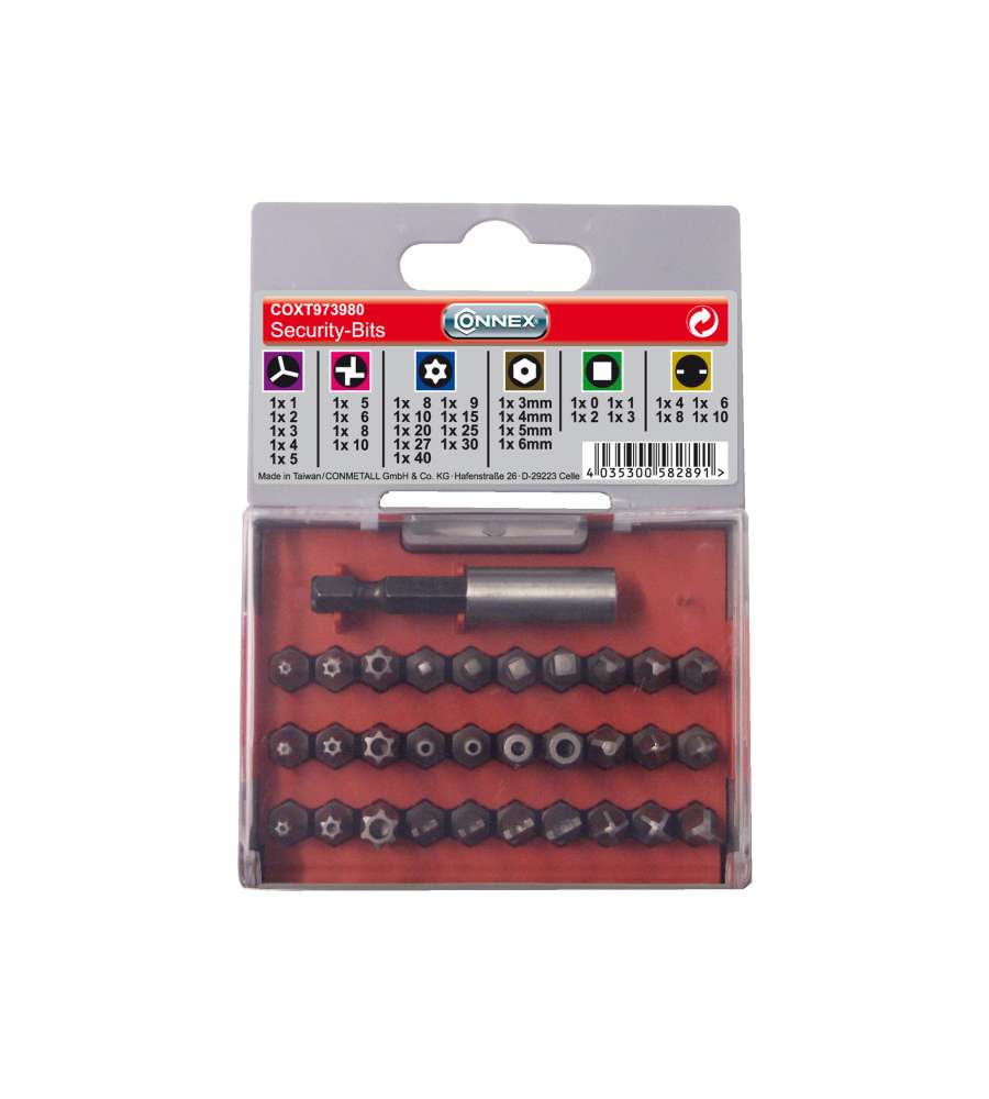 Set inserti "Security" 30 pz. + supporto magnetico