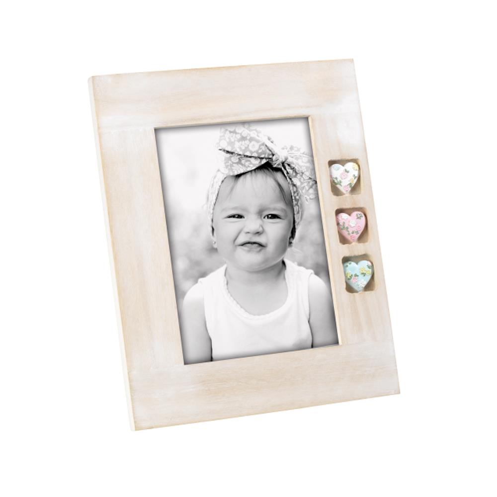 MASCAGNI PORTAFOTO SHABBY CON CUORI IN RESINA