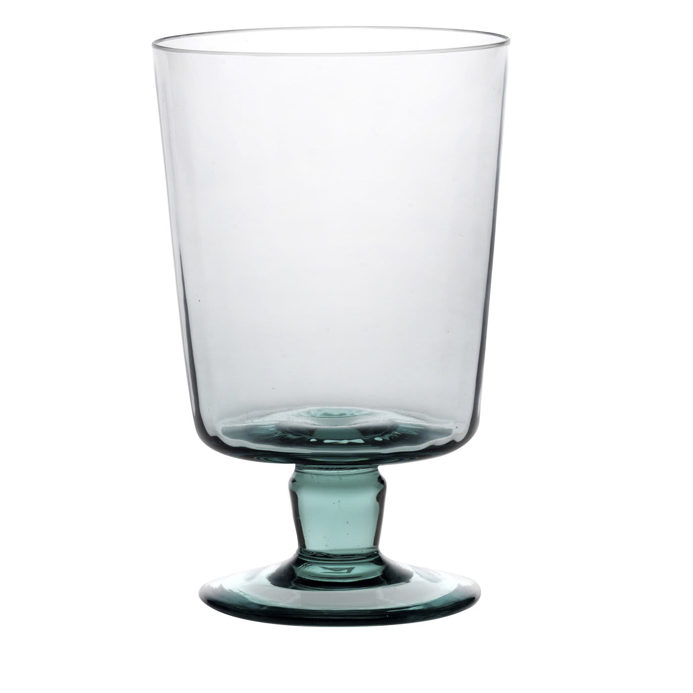 Set di 6 bicchieri a stelo Plissè Acquamarina