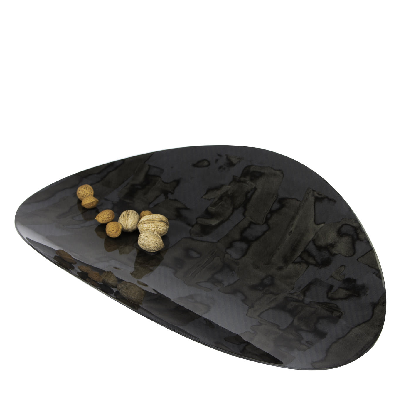 Cappello Centrotavola ovale in carbonio e vetro