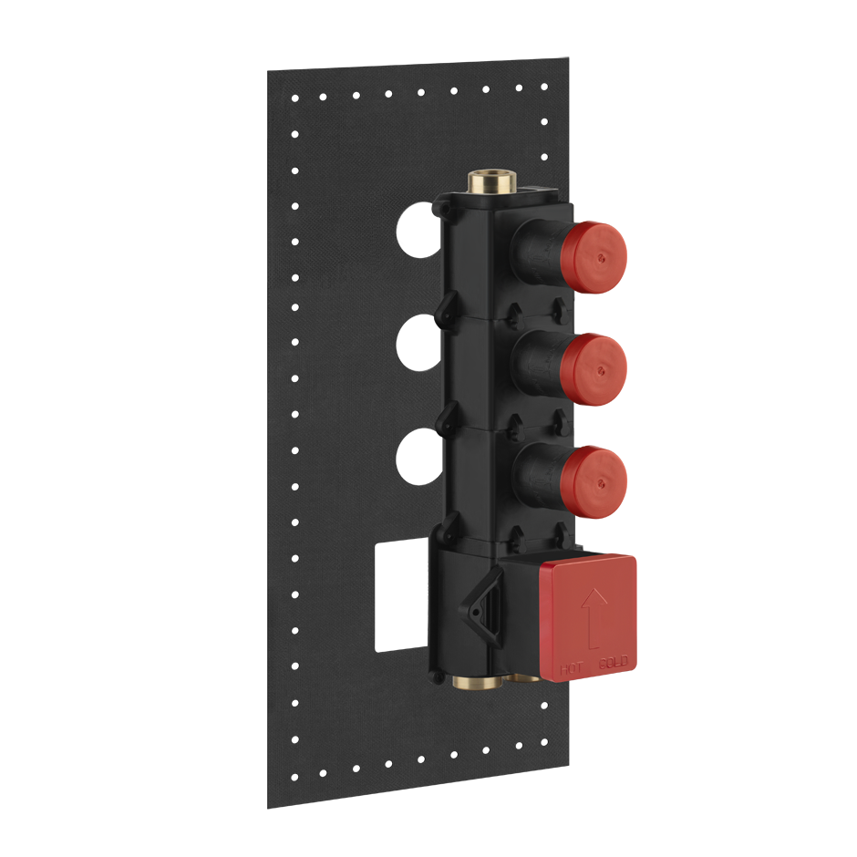ANELLO Parte incasso Miscelatore termostatico alta portata 3 uscite indipendenti-43105#031