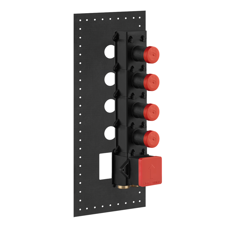 ANELLO Parte incasso Miscelatore termostatico alta portata 4 uscite indipendenti-43107#031